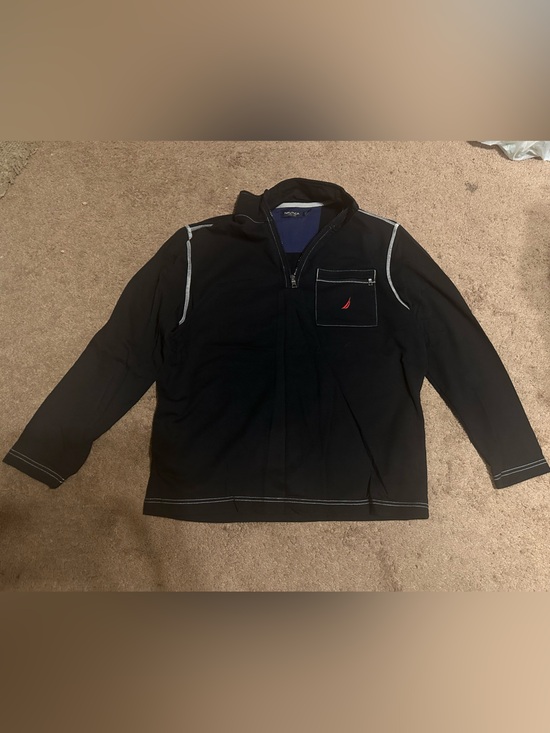 Nautica Other - Nautica Black Lightweight Quarter-Zip Shirt Jacket